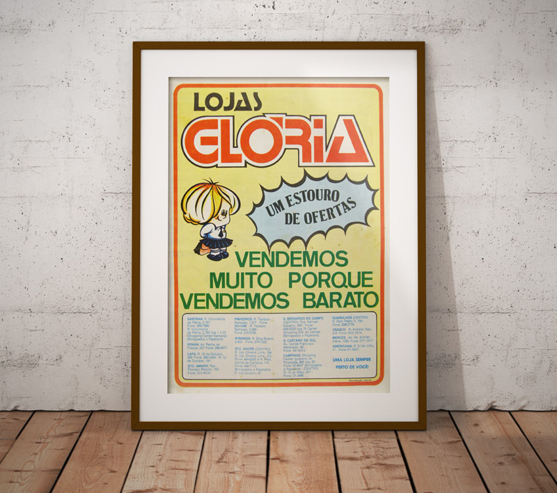 Folheto promocional Lojas Glória – 1983