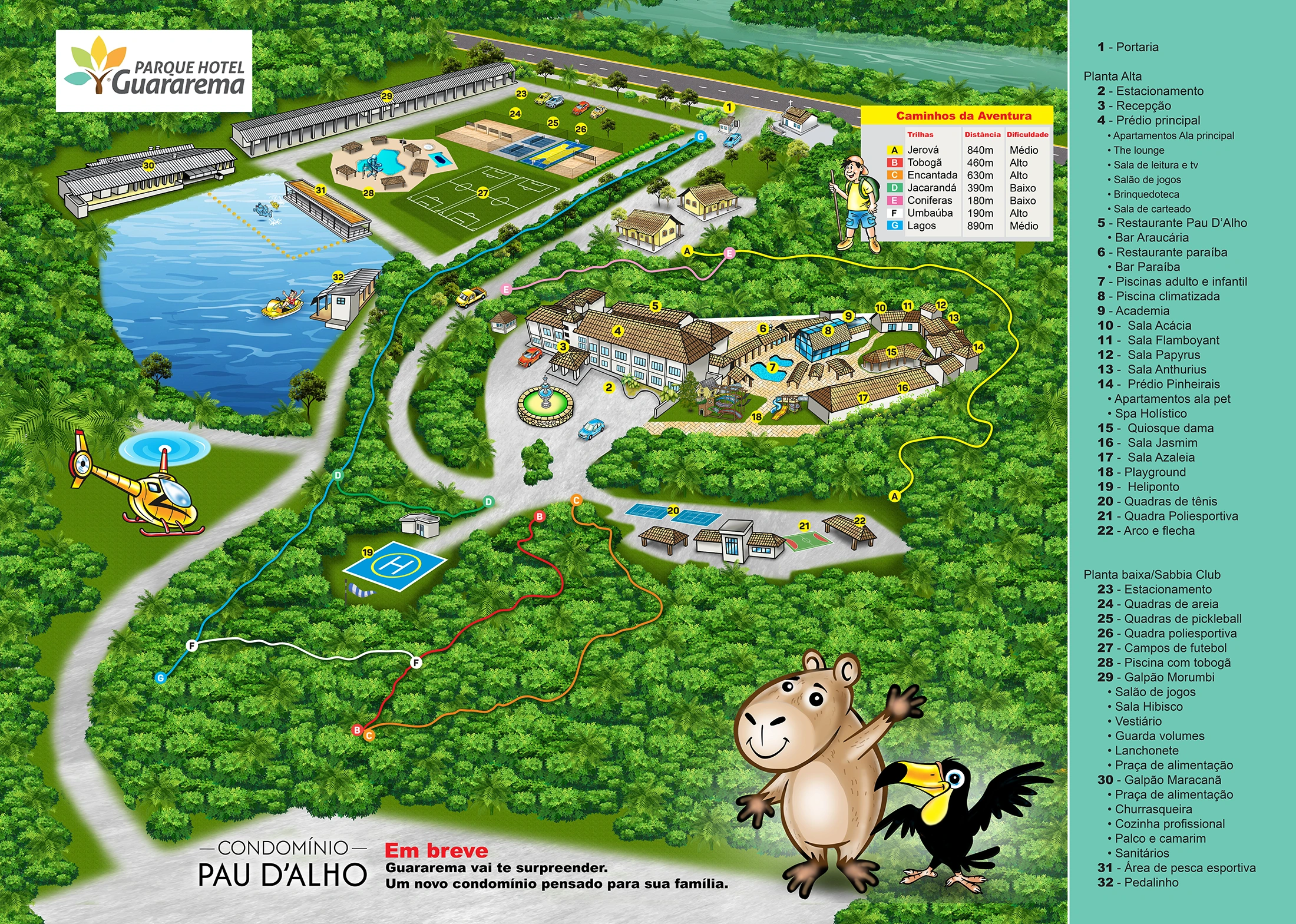 Mapa Ilustrativo – Guararema Parque Hotel – Atualização