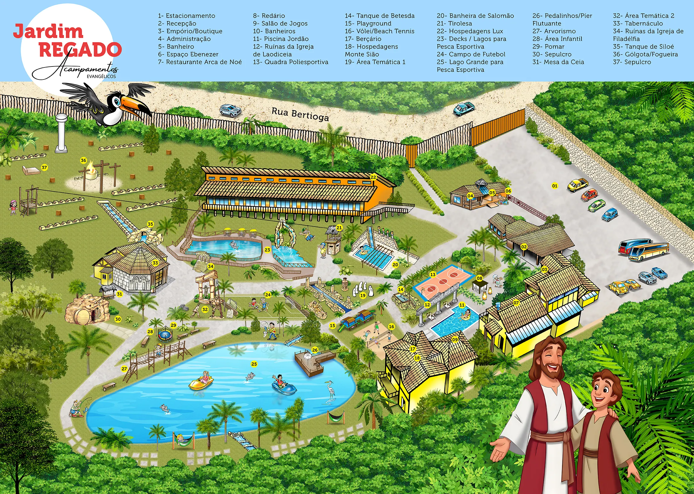 Mapa Ilustrativo – Jardim Regado – Acampamentos Evangélicos