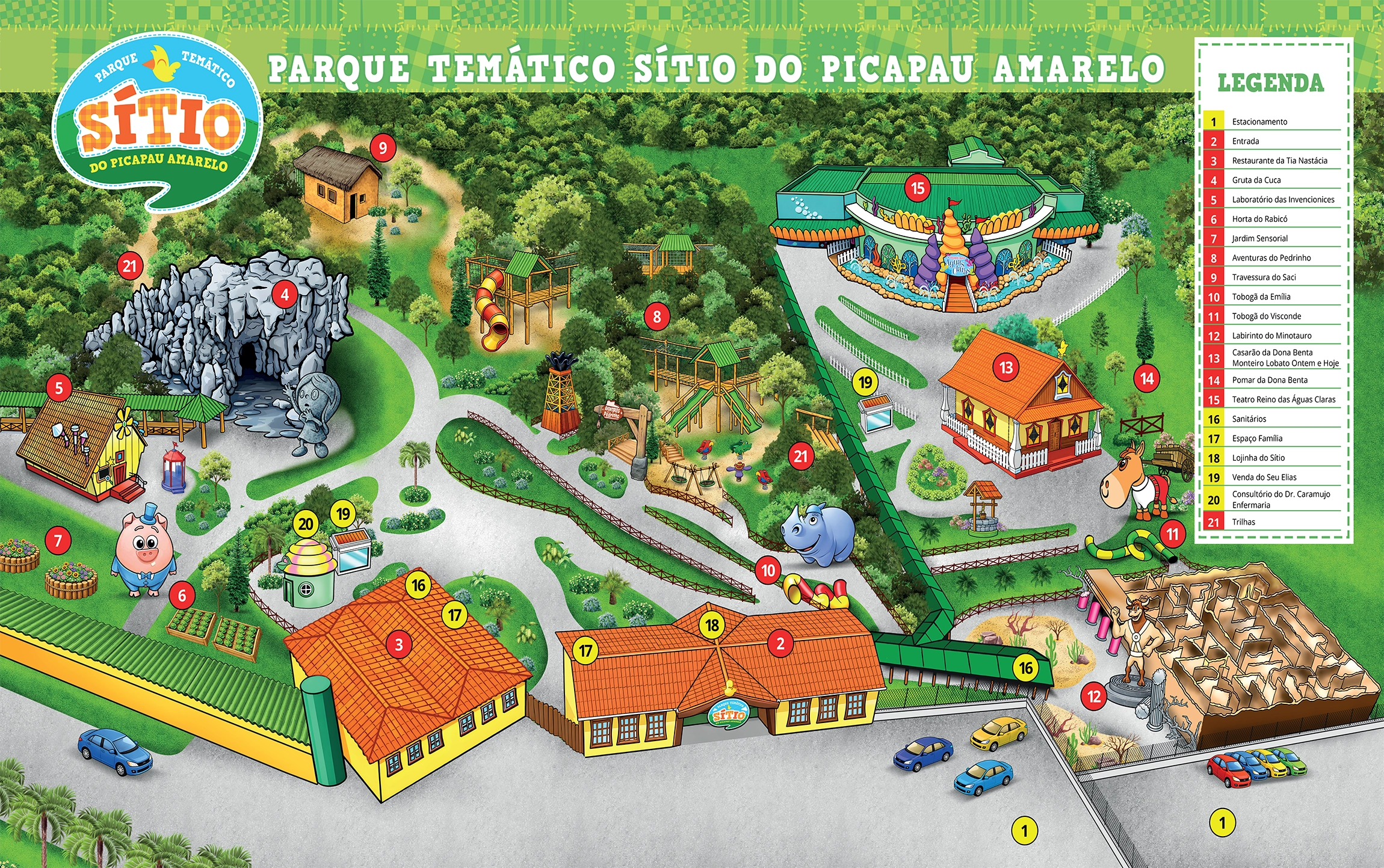 Mapa Ilustrativo – Parque Sítio do Pica Pau Amarelo