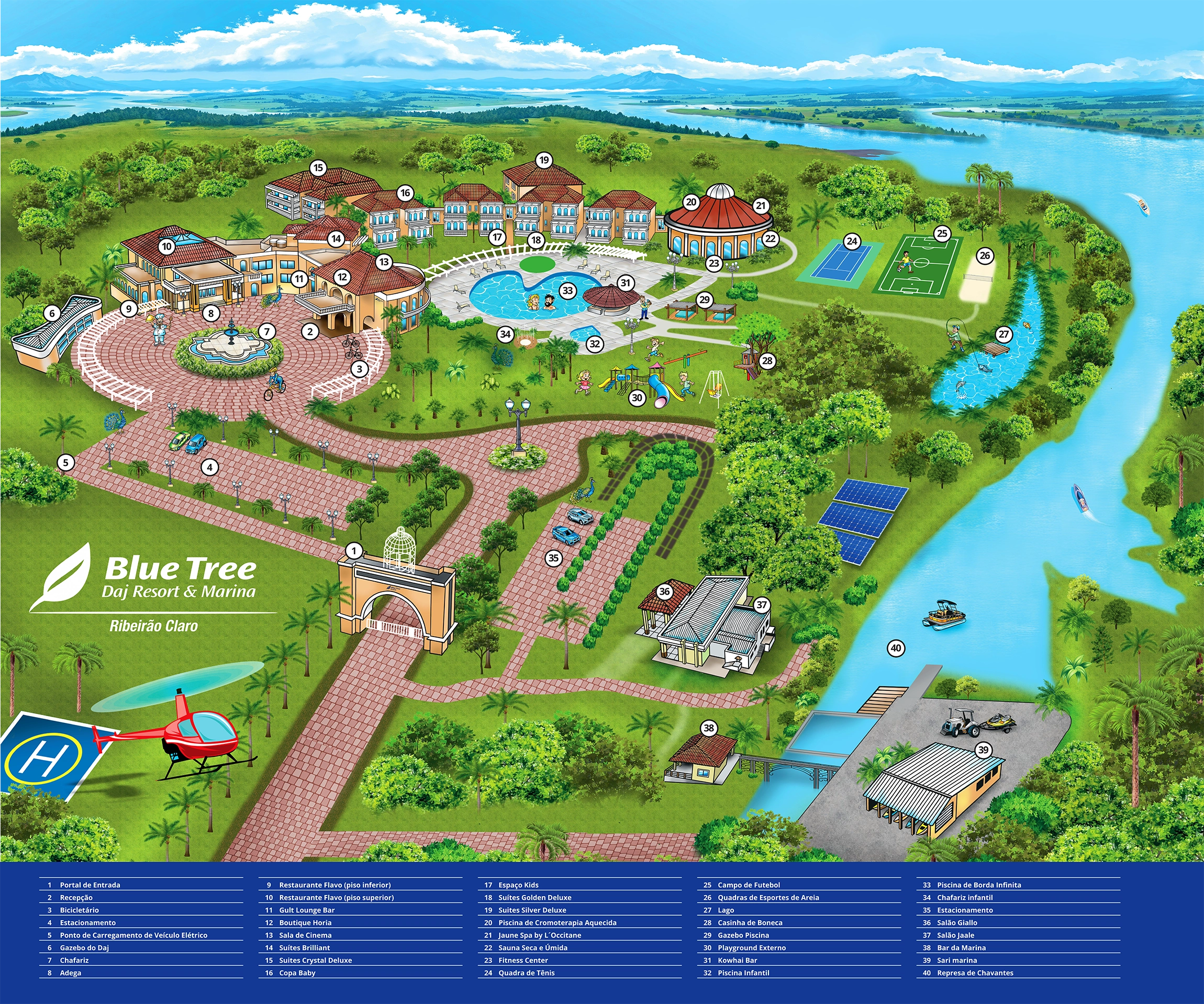 Mapa Ilustrativo – DAJ Resort & Marina – Blue Tree Hotels